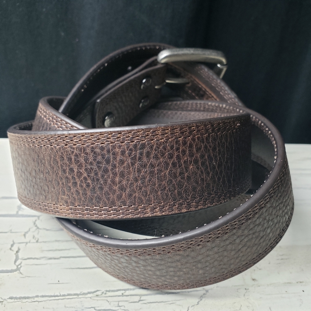 Ariat 'Rowdy' Triple Stitch Western Belt style A10004630-48 - Men's size 48 - Picture 3 of 12